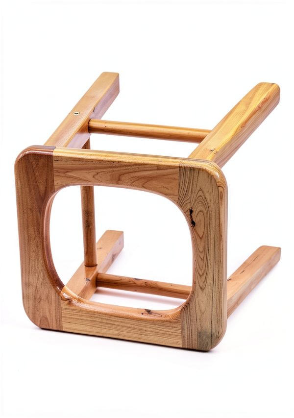Wood Yoni Steaming Seat wooden steam Seat with four legs,Steaming Chair V Steam at Hom eattachment H 14.7in,yoni seat for women v steam (No Steamer)-2