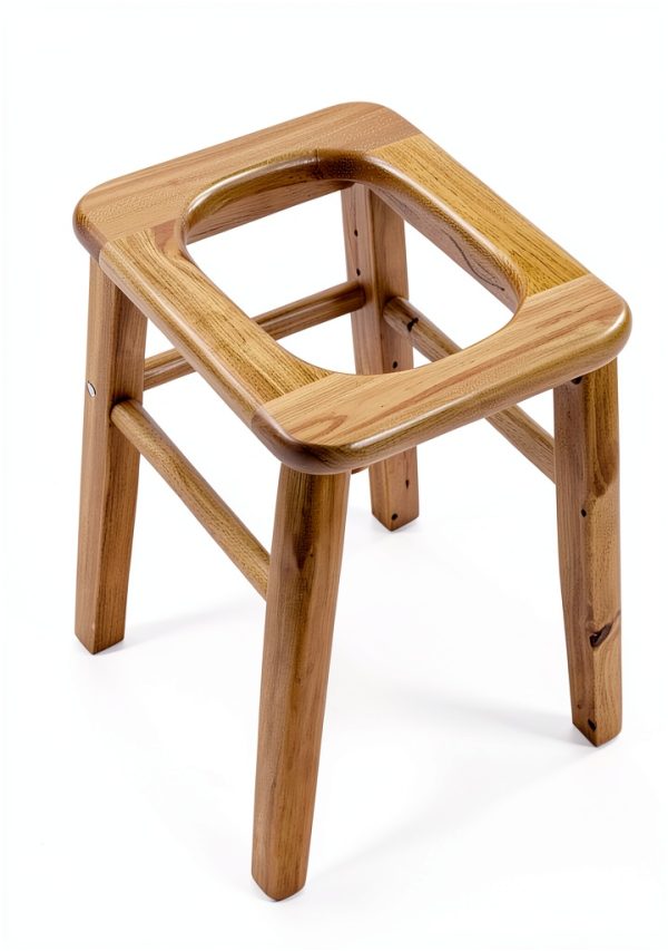 Wood Yoni Steaming Seat wooden steam Seat with four legs,Steaming Chair V Steam at Hom eattachment H 14.7in,yoni seat for women v steam (No Steamer)-4