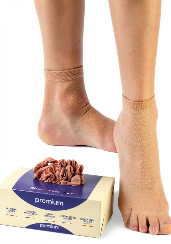 100pcs Disposable Hygienic Try On Socks, Premium Line, Machine Washable, Unisex, One Size-0
