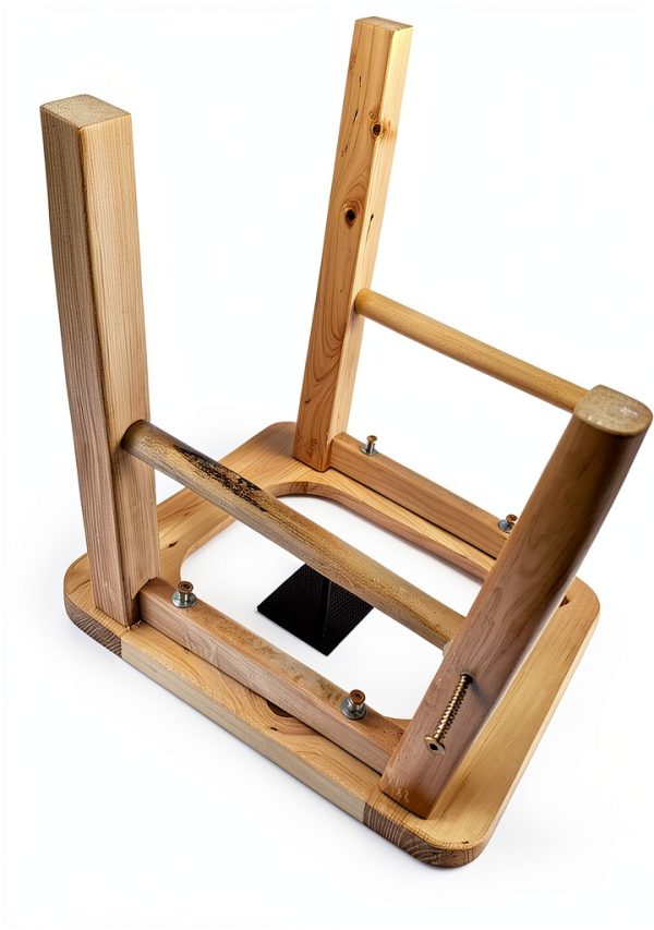 Wood Yoni Steaming Seat wooden steam Seat with four legs,Steaming Chair V Steam at Hom eattachment H 14.7in,yoni seat for women v steam (No Steamer)-8