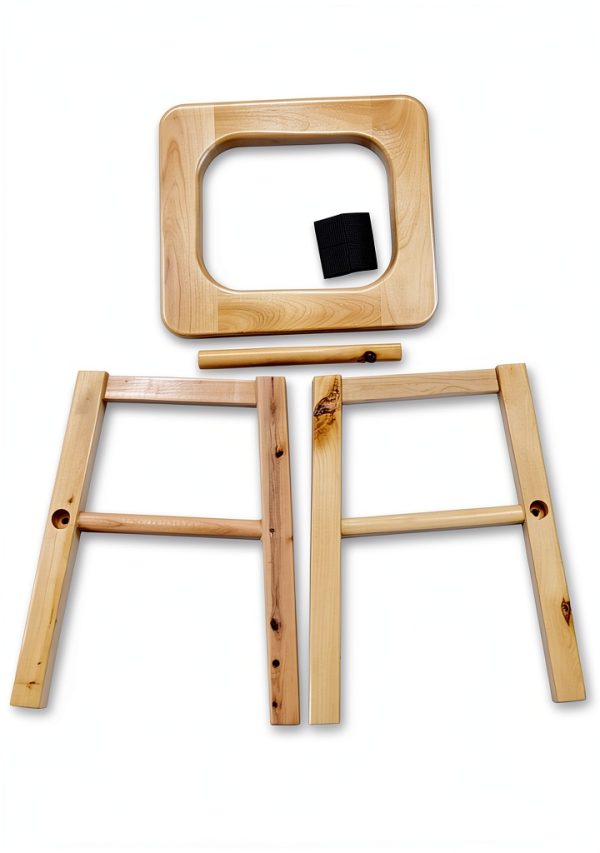 Wood Yoni Steaming Seat wooden steam Seat with four legs,Steaming Chair V Steam at Hom eattachment H 14.7in,yoni seat for women v steam (No Steamer)-7