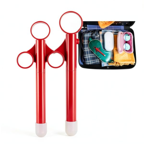 Lube Applicator Syringes, Lubricant Tube Shooter with Smooth Rounded Cap for Men, Women & Couples, Reusable, Easy Use & Clean [10ml Scales][Red & White]-2